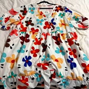 Plus size flower dress